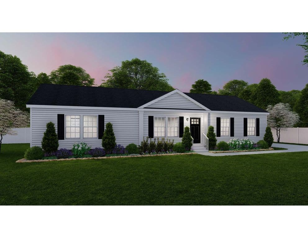 The whitecap mod elevation and exterior home features