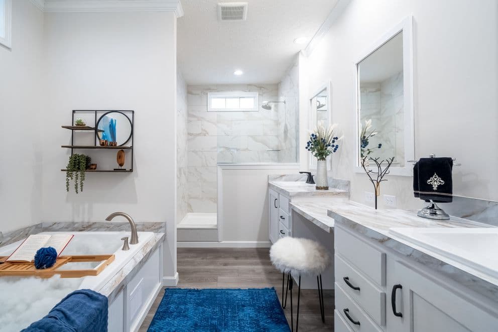 Blue bay hud bathroom home features