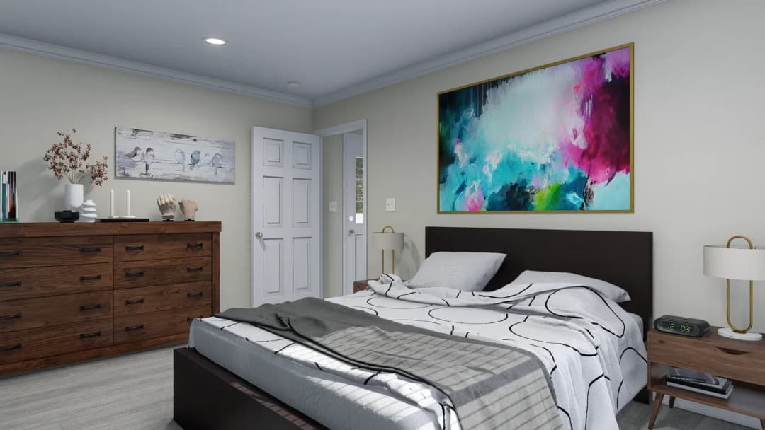 Canyon bedroom home features