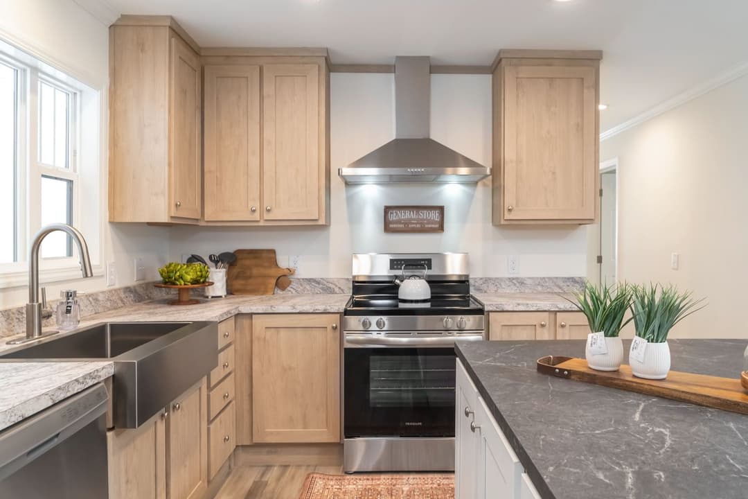 River kitchen home features